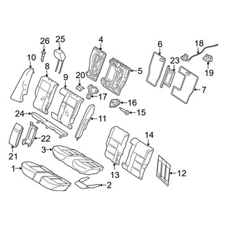 Mercedes-Benz OE - Seats & Tracks - Rear Seat Components (With Folding Seat)