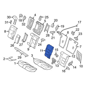 Mercedes-Benz OE - Center Right Seat Back Cushion Cover