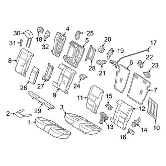 Mercedes-Benz OE - Seats & Tracks - Rear Seat Components (2nd Seat, With Folding Seat), (Wagon)