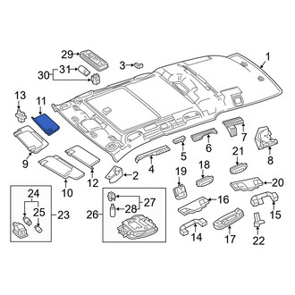 Mercedes-Benz OE - Right Sun Visor Cover