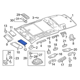 Mercedes-Benz OE - Left Sun Visor Cover