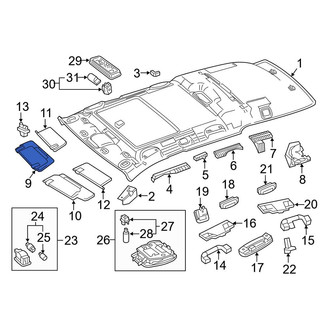 Mercedes-Benz OE - Right Sun Visor