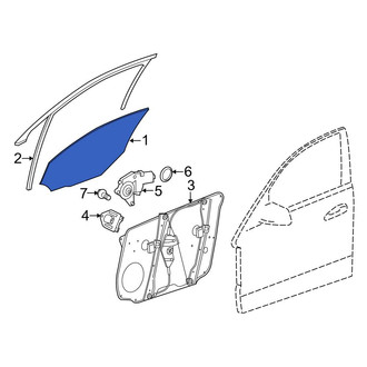 Mercedes-Benz OE - Rear Left Door Glass