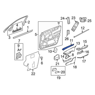 Mercedes-Benz OE - Front Left Upper Rearward Door Trim Molding