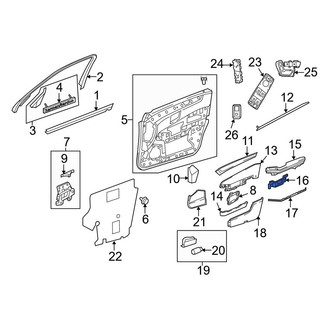 Mercedes-Benz OE - Rear Right Door Armrest Bracket