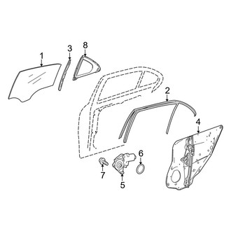 Mercedes-Benz OE - Rear Door - Glass & Hardware
