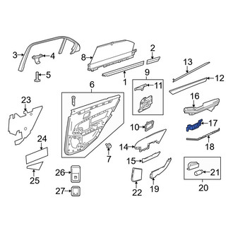 Mercedes-Benz OE - Rear Right Door Armrest Bracket