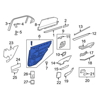 Mercedes-Benz OE - Front Left Inner Door Interior Trim Panel