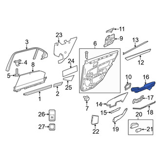 Mercedes-Benz OE - Front Left Door Armrest