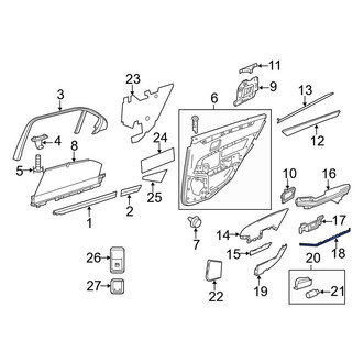 Mercedes-Benz OE - Rear Left Door Trim Molding