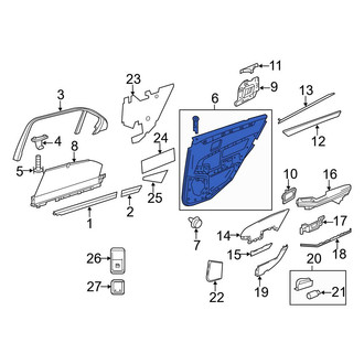 Mercedes-Benz OE - Rear Left Inner Door Interior Trim Panel