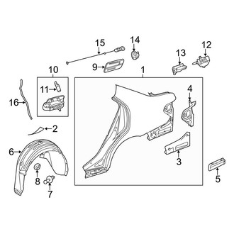 Mercedes-Benz OE - Quarter Panel & Components (Convertible)