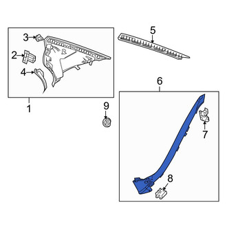 Mercedes-Benz OE - Rear Right Interior Quarter Panel Trim Panel