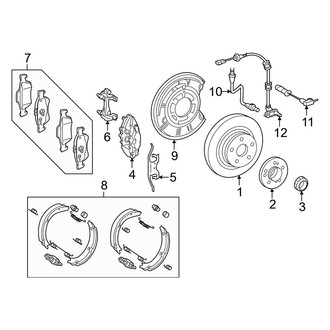 Mercedes-Benz OE - Rear Suspension - Brake Components