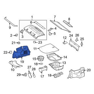 Mercedes-Benz OE - Rear Right Trunk Trim Panel