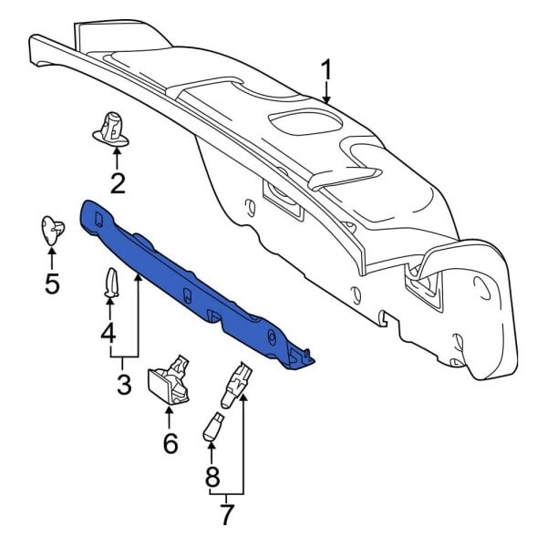 Mercedes-Benz OE 2127401793 - Rear Deck Lid Handle