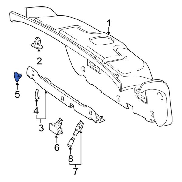 Deck Lid Handle Clip