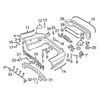 Mercedes-Benz OE - Rear Bumper - Bumper & Components (W/O AMG Package)