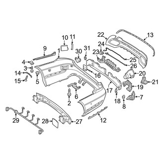 Mercedes-Benz OE - Rear Bumper - Bumper & Components (W/O AMG Package), (Wagon)