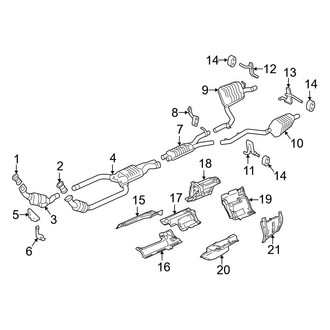 Mercedes-Benz OE - Exhaust System - Exhaust Components (Base / 4Matic Sedan)