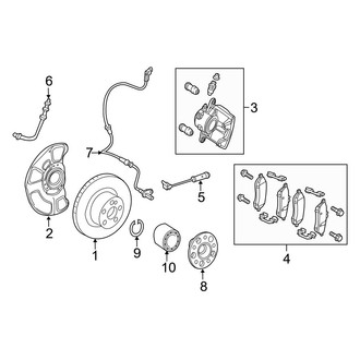 Mercedes-Benz OE - Front Suspension - Brake Components