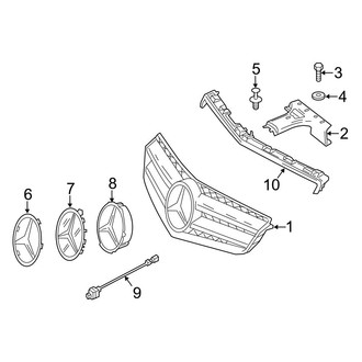 Mercedes-Benz OE - Front Bumper & Grille - Grille & Components (Convertible / Coupe)