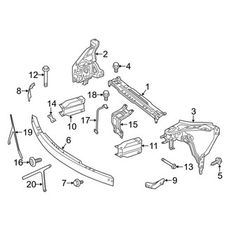 Mercedes-Benz OE - Radiator Support (Convertible / Coupe)