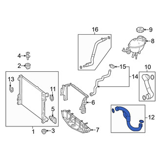Mercedes-Benz OE - Left Radiator Coolant Hose