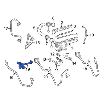 Mercedes-Benz OE - Right Lower Turbocharger Coolant Line