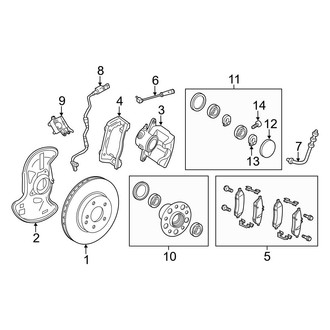 Mercedes-Benz OE - Front Suspension - Brake Components (Base Convertible / Coupe)