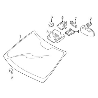 Mercedes-Benz OE - Windshield - Glass (Convertible)