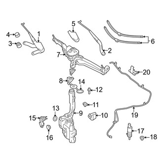 Mercedes-Benz OE - Windshield - Wiper & Washer Components (Wiper Components), (Convertible)