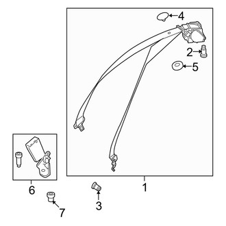 Mercedes-Benz OE - Restraint Systems - Rear Seat Belts (Coupe)
