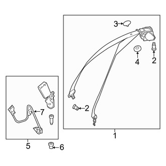 Mercedes-Benz OE - Restraint Systems - Rear Seat Belts