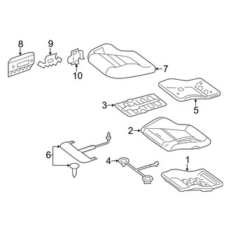 Mercedes-Benz OE - Seats & Tracks - Front Seat Components (Seat Cushion), (Coupe)