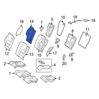 Mercedes-Benz OE - Rear Right Seat Back Cushion Cover