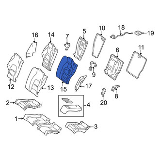 Mercedes-Benz OE - Rear Left Seat Back Cushion Cover