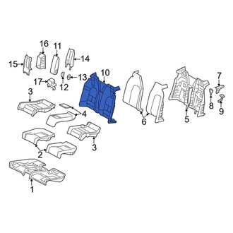 Mercedes-Benz OE - Rear Seat Back Cushion Cover