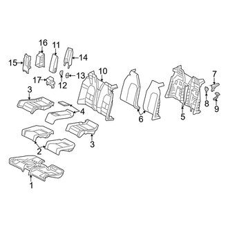Mercedes-Benz OE - Seats & Tracks - Rear Seat Components (Convertible)