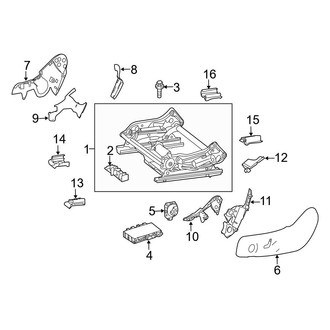 Mercedes-Benz OE - Seats & Tracks - Tracks & Components (Front Seat), (Convertible)