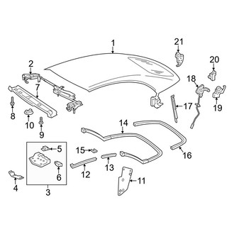 Mercedes-Benz OE - Convertible/Soft Top - Frame & Components (Convertible)