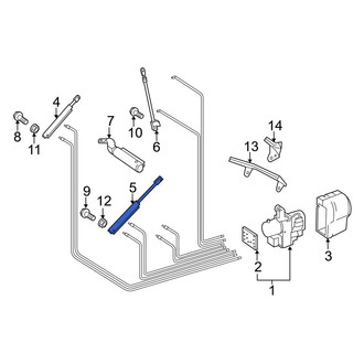Mercedes-Benz OE - Right Convertible Top Hydraulic Cylinder