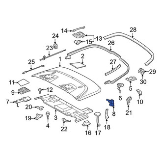 Mercedes-Benz OE - Rear Convertible Top Hinge