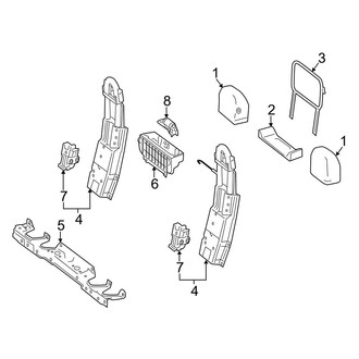 Mercedes-Benz OE - Convertible/Soft Top - Roll Bar & Headrest Assembly (Convertible)