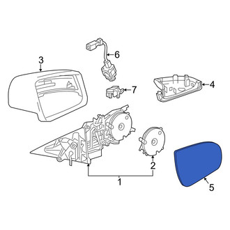Mercedes-Benz OE - Front Left Door Mirror Glass