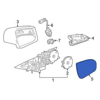 Mercedes-Benz OE - Front Left Door Mirror Glass