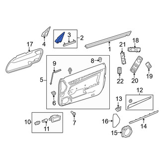Mercedes-Benz OE - Rear Right Door Trim Molding