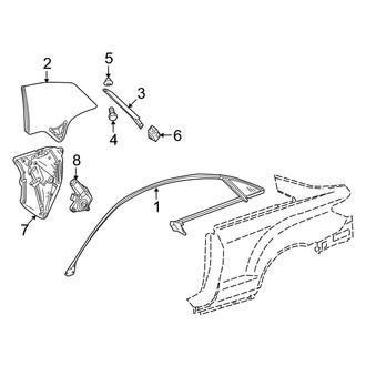 Mercedes-Benz OE - Quarter Panel - Glass (Coupe)