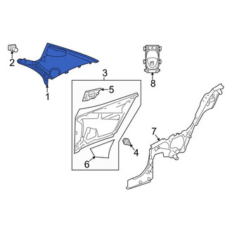 Mercedes-Benz OE - Rear Right Interior Quarter Panel Trim Panel