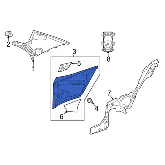 Mercedes-Benz OE - Rear Right Interior Quarter Panel Trim Panel